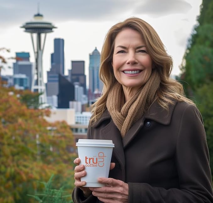 trücup Low Acid Coffee, Ground Coffee Medium Roast - Coarse Ground 12 Oz, Natural Water&Steam Process 60% Less Acid, Stomach-Friendly Rich in Antioxidants