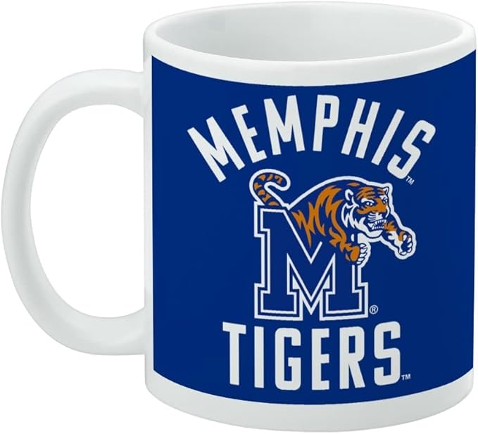 Memphis Tigers Ceramic Coffee Mug, Novelty Gift Mugs for Coffee, Tea and Hot Drinks, 11oz, White