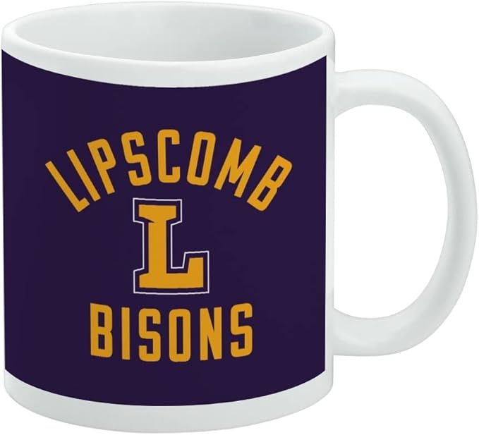 Lipscomb Bison Ceramic Coffee Mug, Novelty Gift Mugs for Coffee, Tea and Hot Drinks, 11oz, White