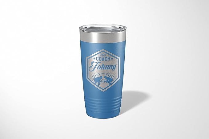 Wrestling Coach gifts, Tumbler, Coach tumbler, Wrestling gifts, Coach Beer glass, Coach gift, Wrestling Coach, Coach gifts, Wrestling Coach (Wrestling Hexagon, Royal Blue, 20oz Tumbler)