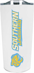 Campus Colors NCAA Stainless Steel Tumbler perfect for Gameday - 18 oz - Double Walled - Keeps Drinks Perfectly Insulated (Southern University - White)