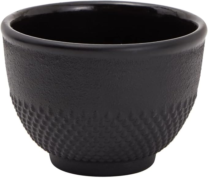 Juvale Cast Iron Teapot - 1200 mL, Black, 2 Cups - Japanese Tea Set with Stainless Steel Infuser & Stovetop Kettle for Loose Leaf Tea