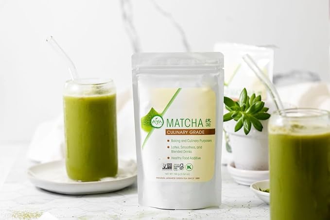 Aiya Authentic Japanese Origin Culinary Grade Matcha Green Tea Powder, 100g Bag (3.53 oz.)