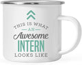 Andaz Press 11oz. Stainless Steel Campfire Coffee Mug, Awesome Intern Mug, Birthday Gift Ideas, Includes Gift Box