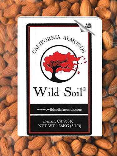 Wild Soil Terra Preta Almonds – Higher Protein and Higher Vitamin E Than Other Almonds, Beyond Organic: Eco Farmed with Proprietary Root Technology, Raw