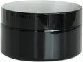 Black Glass Storage Jar 100ml Wide Mouth Airtight UV Protection Container for Spice Coffee
