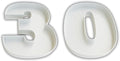 Hard Plastic Reusable Fillable Letters Numbers Serving Trays for Party Decoration (30, White)