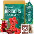 Lavitali, Hibiscus Tea Bags | 60 bags, 100% Pure Herbal Tea | Caffeine-Free, Antioxidant-Rich, Eco-Friendly Filter Bags | Daily Natural Botanical, Hot or Iced Floral Infusion