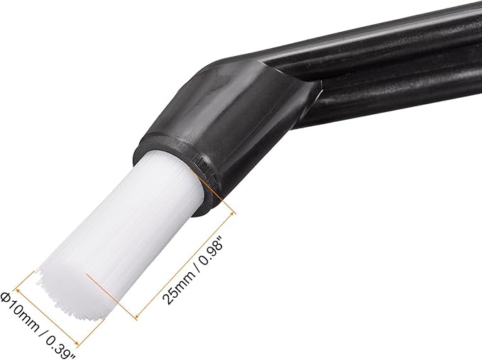 MECCANIXITY Coffee Machine Brush, 5" Length Nylon Head Black for Cleaning Espresso Machines, Grinders