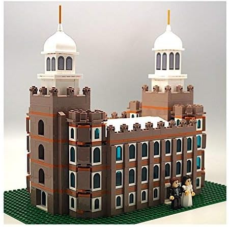 Brick'Em Young LDS Logan Utah Temple of The Church of Jesus Christ of Latter Day Saints Logan Temple Building Block Replica - Mormon Temples for Missionaries, Youth, and Adults - 1,210 Pieces