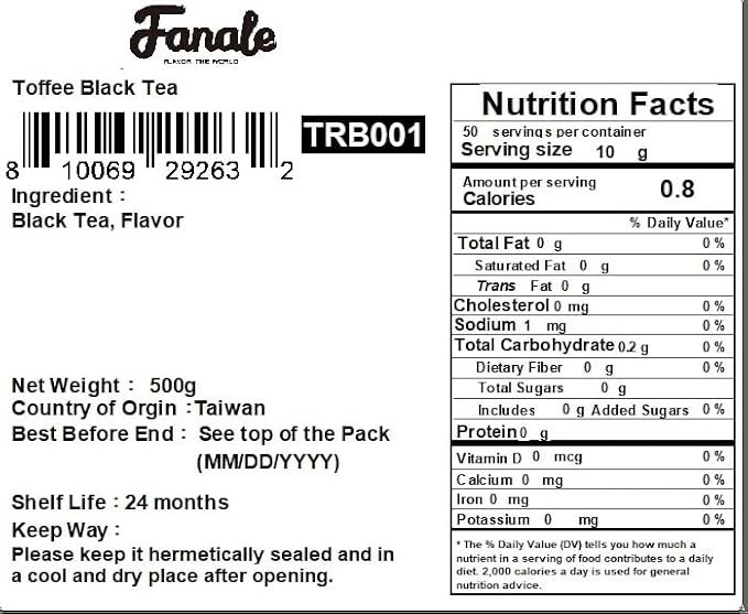 Fanale Premium Tea (Toffee Black Tea, 500g) | TRB001