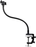 HWATANG OHBIG x MADWORKS Desk Clamp Kit – Metal Gooseneck Arm, Dual 720° Ball Head, 1/4-Inch Screw Mount for Magnifying Glass, LED Light, Action Camera, Phone Holder, Workbench Use