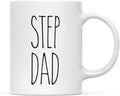 Andaz Press Simple Rustic Farmhouse Kitchen Decor 11oz. Ceramic Coffee Tea Mug Gift, Step Dad, 1-Pack, Birthday Christmas Gift Ideas for Family, Friends