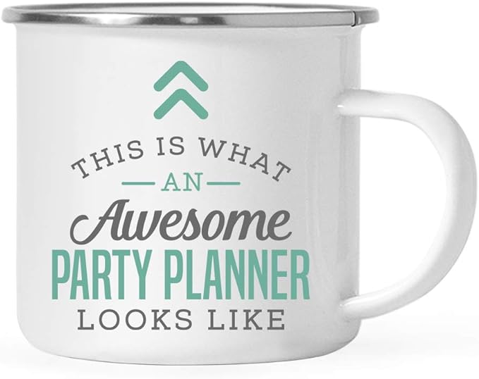 Andaz Press 11oz. Stainless Steel Campfire Coffee Mug Gift, This is What an Awesome Party Planner Looks Like, 1-Pack, Birthday Gift Ideas Coworker Him Her, Includes Gift Box
