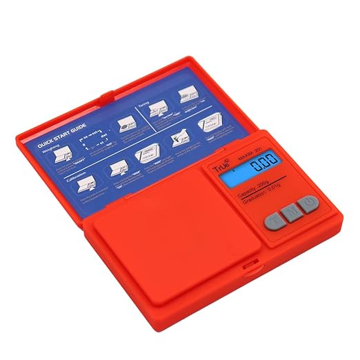 True 42 Maxim 201 Special Edition 200gx0.01g Precision Gram Scale for Jewelry/Food/Medicine Pocket Scale, Paisley 200g 0.01g (Orange LV)