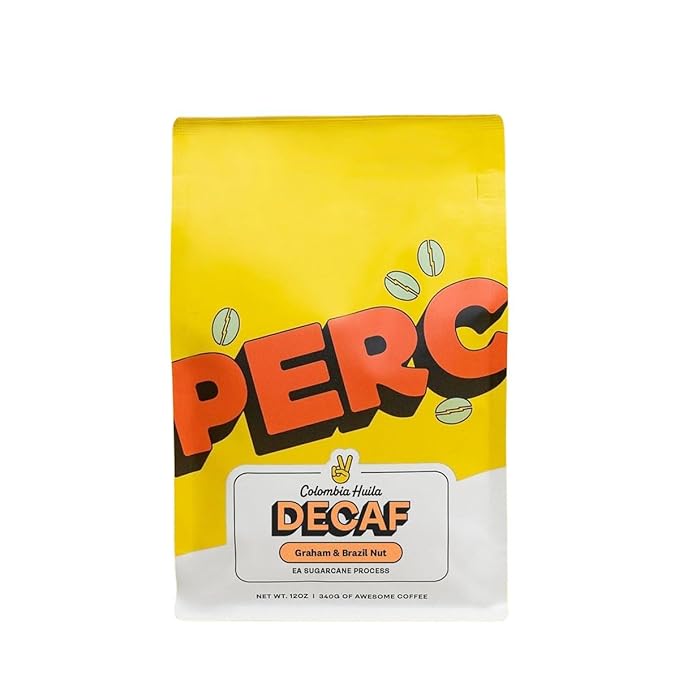 Decaf Colombia Huila - Roasted by Perc Coffee - Freshly Ground Coffee - 12 Ounce Bag