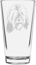 Tibetan Terrier Custom Personalized Dog Themed Etched All Purpose 16oz Pint Glass