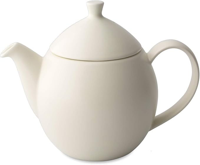 FORLIFE Dew Teapot with Basket Infuser, Natural Cotton, 32 oz/946ml