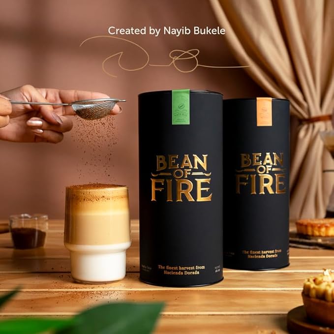 Bean of Fire El Salvador Red Bourbon Washed Ground Coffee – Medium Roast, Single Origin Specialty, Smooth & Fruity Cup (16 oz)