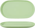 uxcell 2Pcs Fast Food Serving Trays, 9.4x5.1 Oval Reusable Restaurant Serving Trays for Kitchen Restaurant Coffee Fruit Burger Lunch Dessert, Cream Green