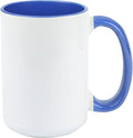 Ceramic 15oz Sublimation Coffee Mug Blue, Case of 12