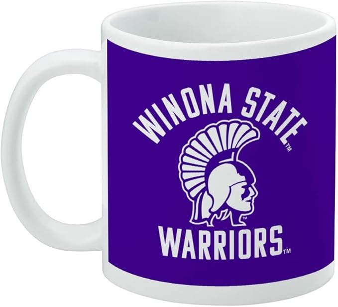 Winona State University Warriors Logo Ceramic Coffee Mug, Novelty Gift Mugs for Coffee, Tea and Hot Drinks, 11oz, White