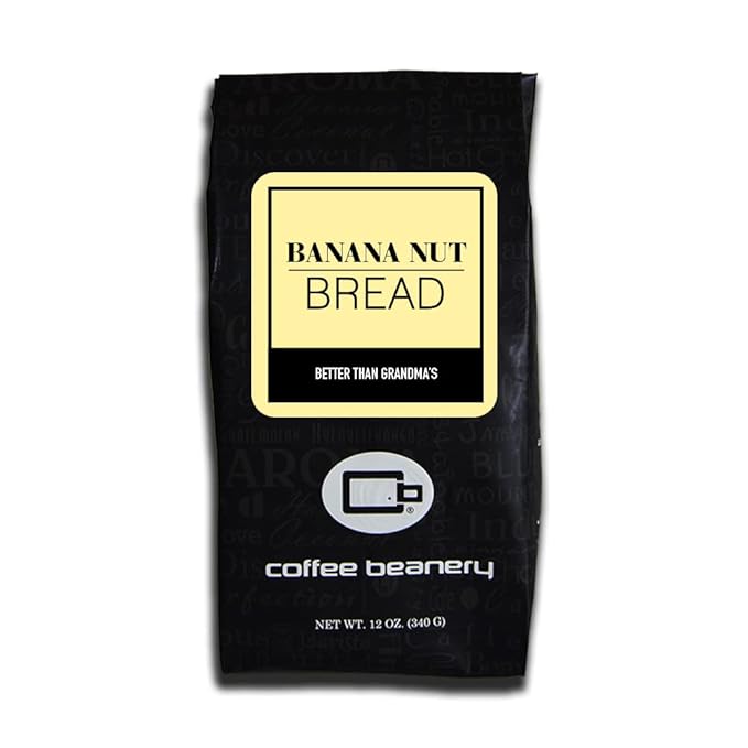 Banana Nut Bread Flavored Coffee, Specialty Arabica Coffee, Medium Roast, 12 ounce, Coarse