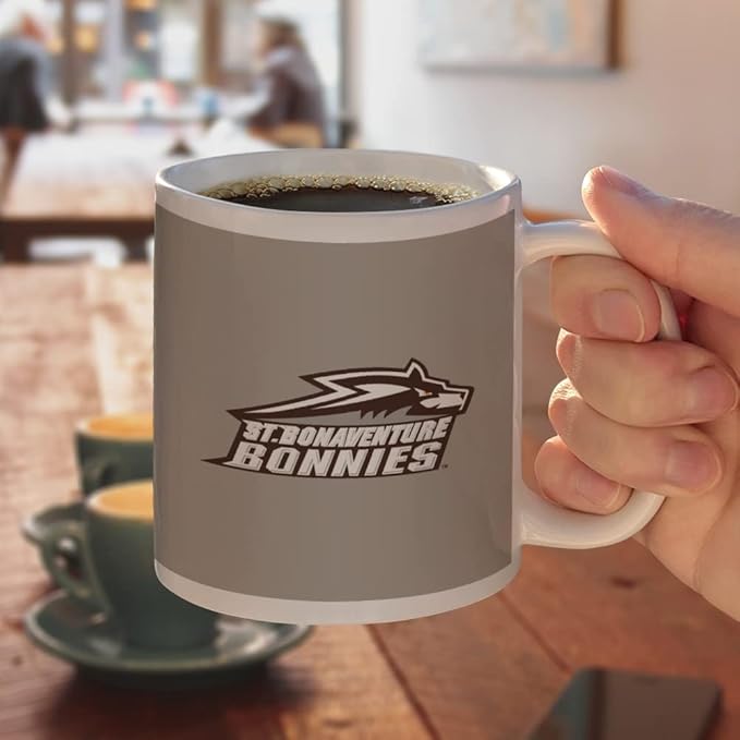 St. Bonaventure University Bonnies Logo Ceramic Coffee Mug, Novelty Gift Mugs for Coffee, Tea and Hot Drinks, 11oz, White