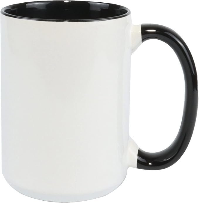 Ceramic 15oz Sublimation Coffee Mug, 6 Assorted Colors Option #1, Case of 24