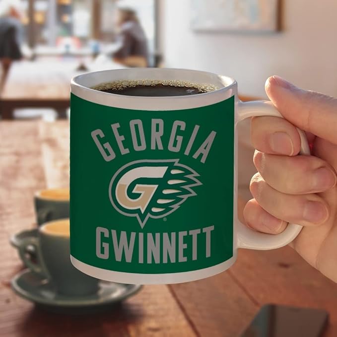 Georgia Gwinnett College Grizzlies Logo Ceramic Coffee Mug, Novelty Gift Mugs for Coffee, Tea and Hot Drinks, 11oz, White