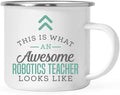 Andaz Press 11oz. Stainless Steel Campfire Coffee Mug Gift, This is What an Awesome Robotics Teacher Looks Like, 1-Pack, Birthday Gift Ideas Coworker Him Her, Includes Gift Box