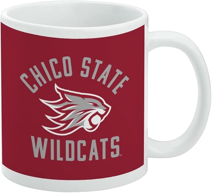 California State University Chico Wilcats Logo Ceramic Coffee Mug, Novelty Gift Mugs for Coffee, Tea and Hot Drinks, 11oz, White