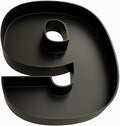 Hard Plastic Reusable Fillable Letters Numbers Serving Trays for Party Decoration (9, Black)