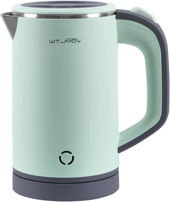 Small Electric Kettle Stainless Steel, 0.8L Portable Tea Kettle Auto Shut-off, Low Power Hot Water Kettle for Camping, Travel, Office and More