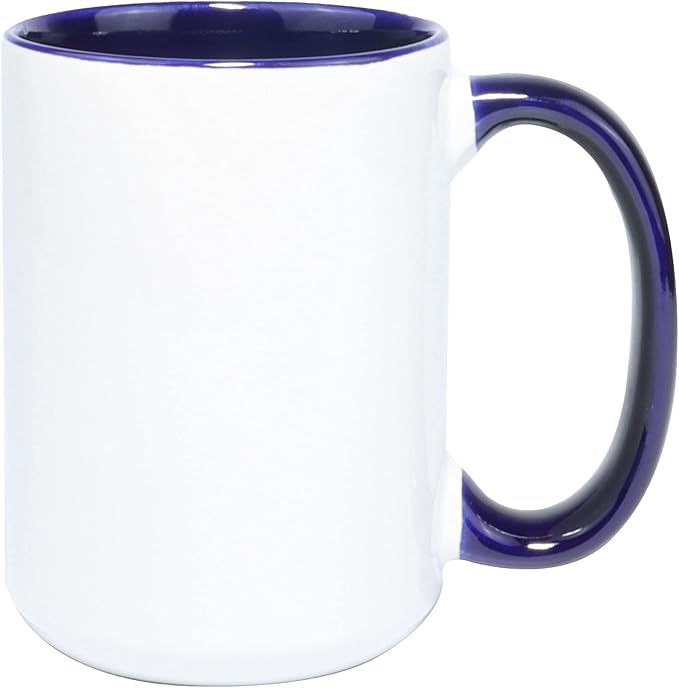 Ceramic 15oz Sublimation Coffee Mug, 6 Assorted Colors Option #1, Case of 24