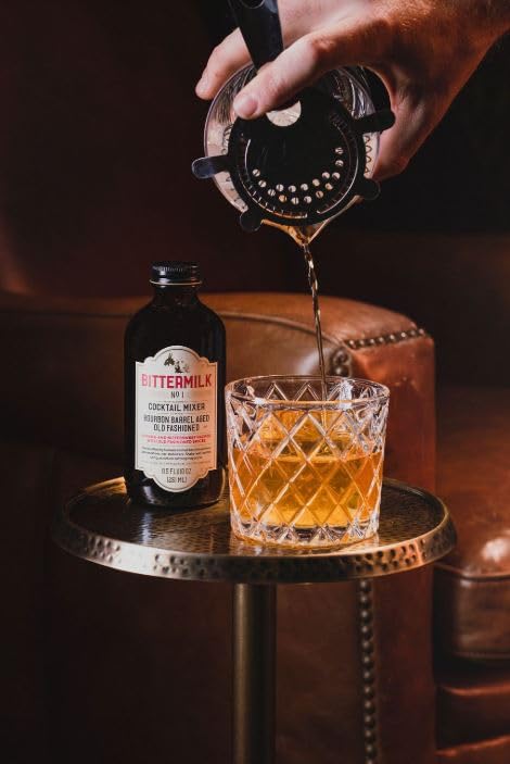 Bittermilk No.1 Bourbon Barrel Aged Old Fashioned Mix - All Natural Handcrafted Cocktail Mixer - Old Fashioned Syrup - More Complex than Bitters & Simple Syrup