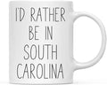 Andaz Press U.S. State 11oz. Coffee Mug Gift, I'd Rather Be in South Carolina, 1-Pack, Long Distance College Going Away Study Abroad Birthday Christmas Gifts