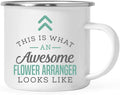 Andaz Press 11oz. Stainless Steel Campfire Coffee Mug, This is What an Awesome Flower Arranger Looks Like, 1-Pack, Birthday Gift Ideas for Coworker Him Her, Includes Gift Box