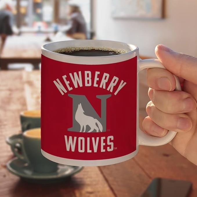 Newberry College Wolves Logo Ceramic Coffee Mug, Novelty Gift Mugs for Coffee, Tea and Hot Drinks, 11oz, White