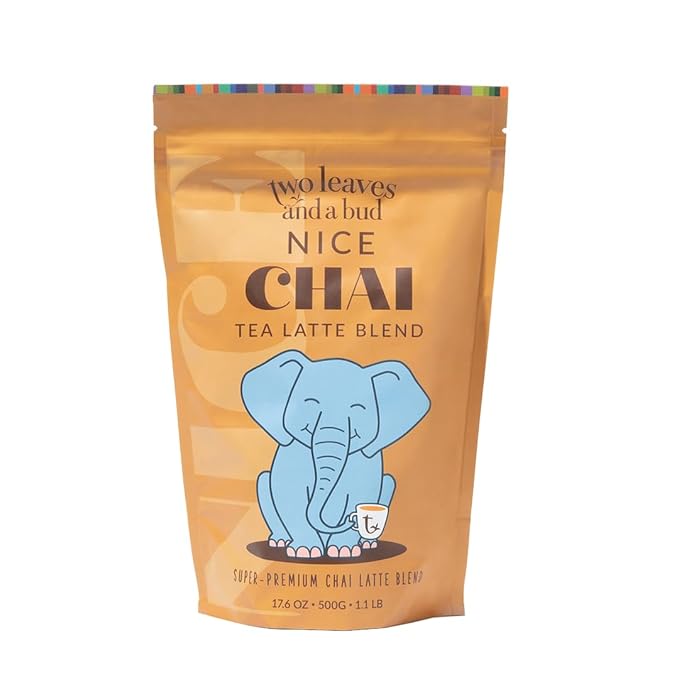 Two Leaves and a Bud Chai Tea Latte Mix, Chai Powdered Tea Mix, Serve Hot or Cold | 1 Resealable Bag, 1.1 lbs