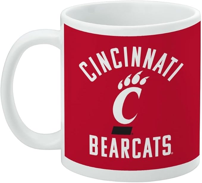 University of Cincinnati Bearcats Logo Ceramic Coffee Mug, Novelty Gift Mugs for Coffee, Tea and Hot Drinks, 11oz, White