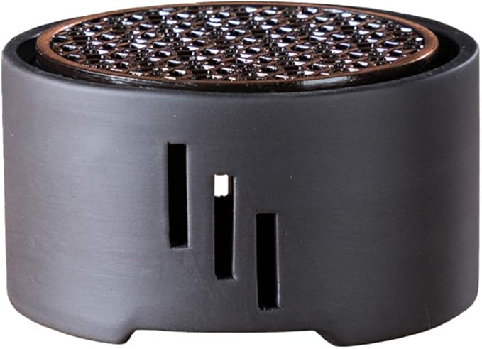 Cabilock Ceramic Tea Warmer with Candle Stand and Mat 4.5 Inch Compact Teapot Heater for Home Cafe Milk Warmer and Office Use