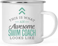 Andaz Press 11oz. Stainless Steel Campfire Coffee Mug Gift, This is What an Awesome Swim Coach Looks Like, 1-Pack, Birthday Gift Ideas Coworker Him Her, Includes Gift Box