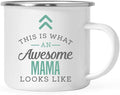 Andaz Press 11oz. Stainless Steel Campfire Coffee Mug Gift, This is What an Awesome Mama Looks Like, 1-Pack, Birthday Gift Ideas Coworker Him Her, Includes Gift Box