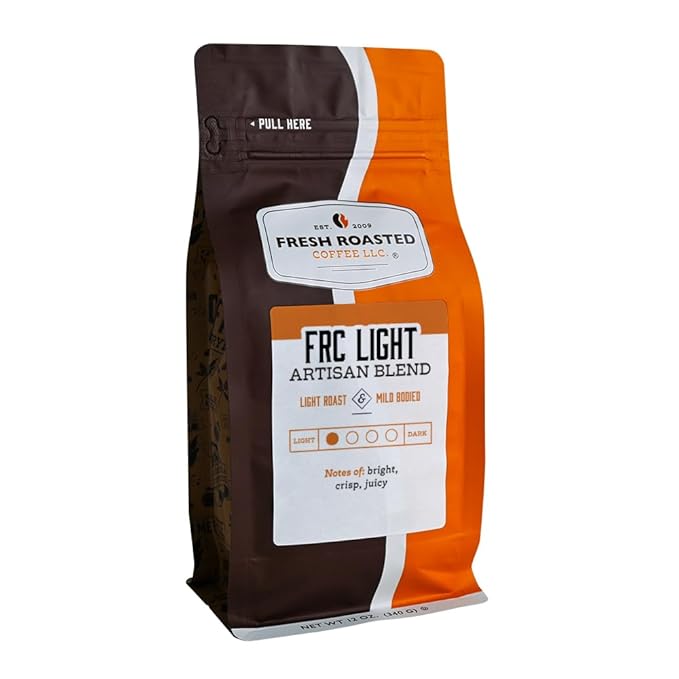 Fresh Roasted Coffee, FRC Light Roast Blend, 12 oz, Kosher, Ground