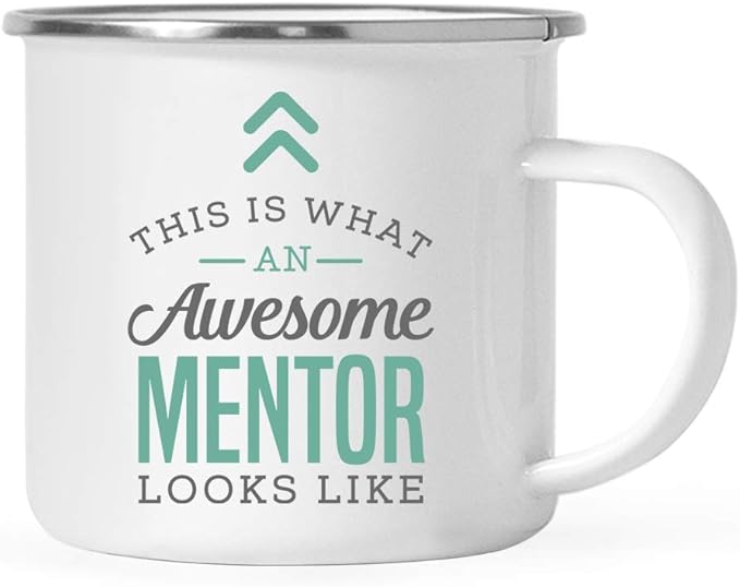 Andaz Press 11oz. Stainless Steel Campfire Coffee Mug Gift, This is What an Awesome Mentor Looks Like, 1-Pack, Birthday Gift Ideas Coworker Him Her, Includes Gift Box