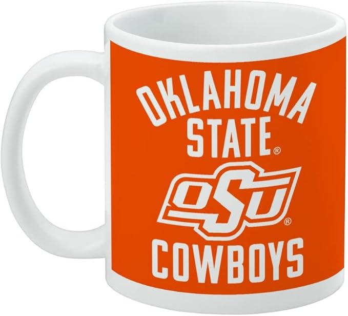 Oklahoma State University Cowboys Ceramic Coffee Mug, Novelty Gift Mugs for Coffee, Tea and Hot Drinks, 11oz, White