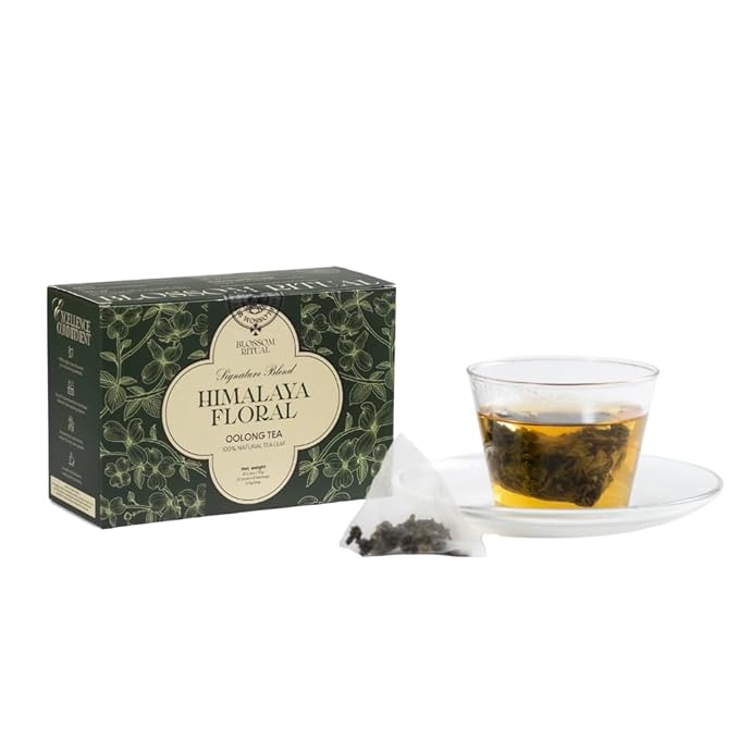 BLOSSOM RITUAL Himalayan Floral – Osmanthus Infused Oolong Loose Leaf – 20 Natural Based Pyramid Bags – Serve Upto 60 cups – Milky Floral Scent & Flavor – Gentle Energy Boost & Overall Calmness| 2.65oz