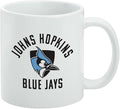 Johns Hopkins University Blue Jays Logo Ceramic Coffee Mug, Novelty Gift Mugs for Coffee, Tea and Hot Drinks, 11oz, White
