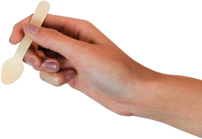 [1,000 Count] Wooden Mini Biodegradable Tasting Spoons - Small 3.75 Inch Eco Friendly Taster Spoons - Perfect for Sampling Food, Ice Cream or Spices - Frozen Dessert Supplies